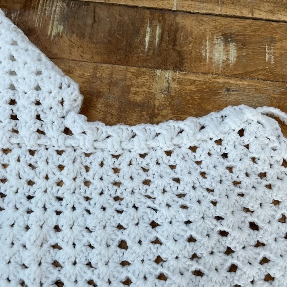 Handmade Crochet Hooded Shawl Cape Infant Toddler Unisex Adjustable Drawstring